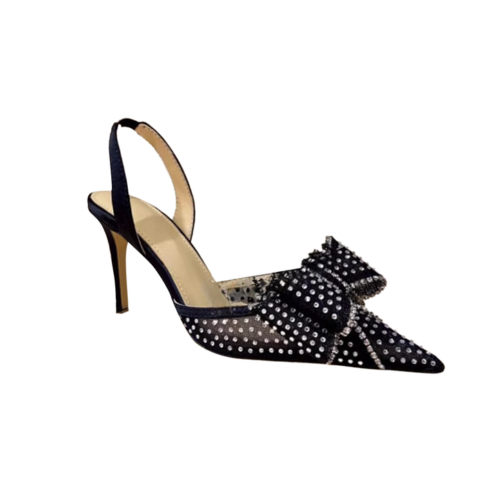 SUDTO Diamante Bow High Heel Sandals