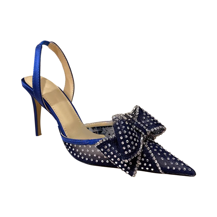 SUDTO Diamante Bow High Heel Sandals