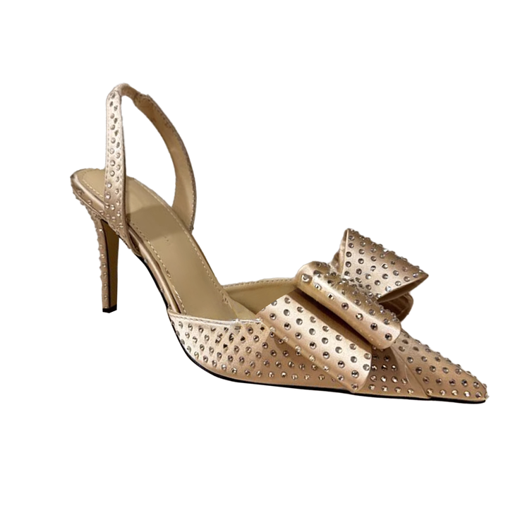 SUDTO Diamante Bow High Heel Sandals