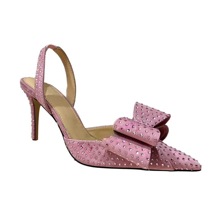 SUDTO Diamante Bow High Heel Sandals