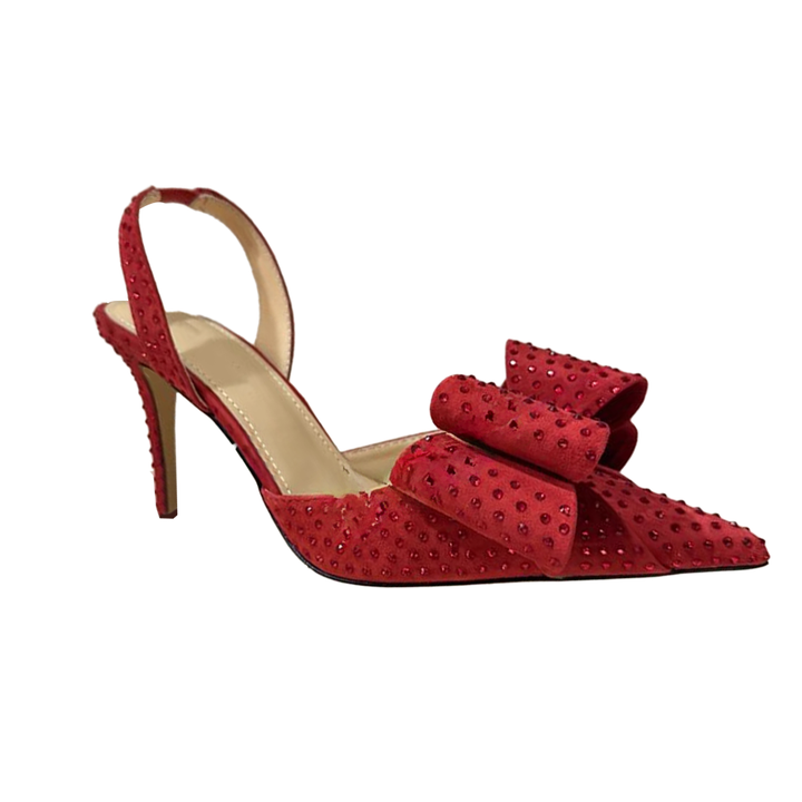 SUDTO Diamante Bow High Heel Sandals