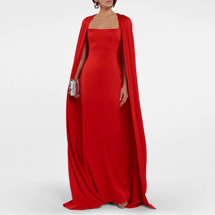 SUVMA Cape Evening Dress Gown