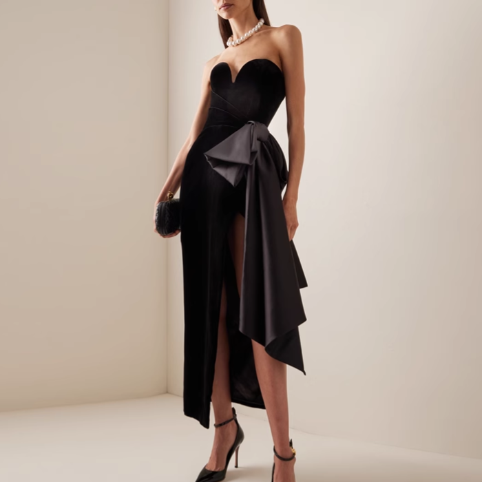 TARUB Asymmetric Evening Dress Gown
