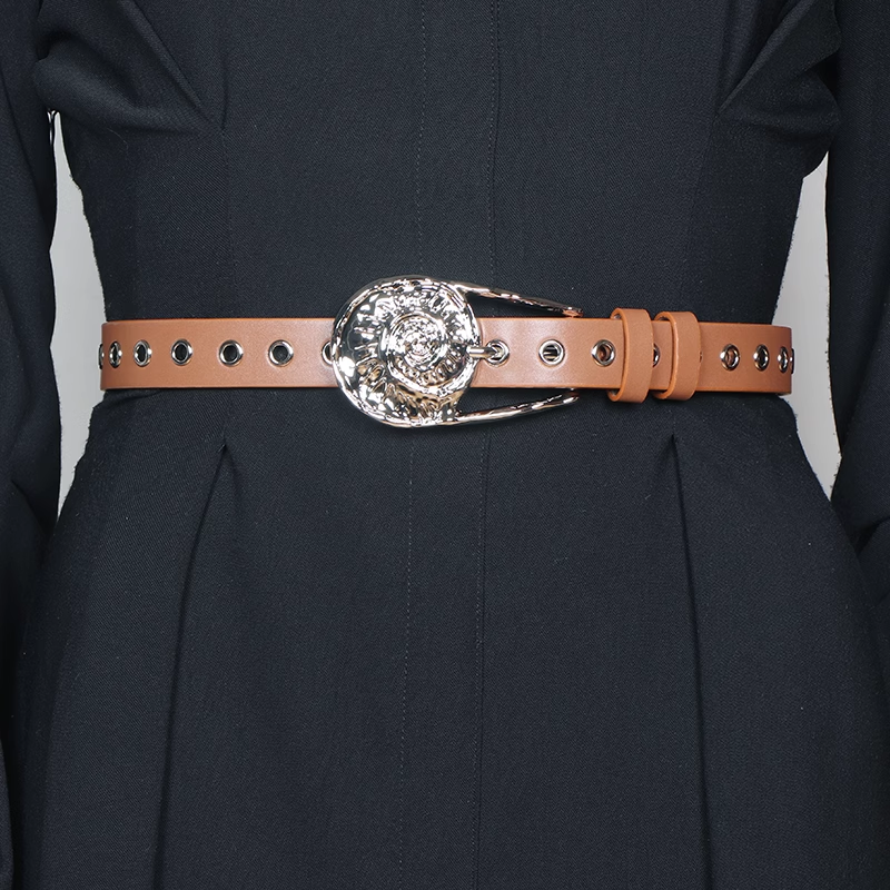 TEVKI Metal Embellished Girdle Belt
