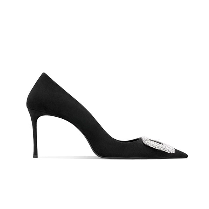 TIMVA Diamante Mid Heel Pumps - 6cm