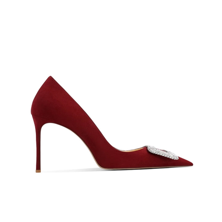 TIMVA Diamante Mid Heel Pumps - 6cm