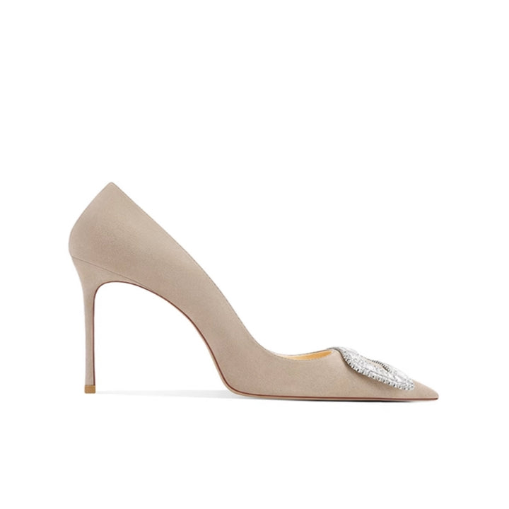 TIMVA Diamante Mid Heel Pumps - 6cm