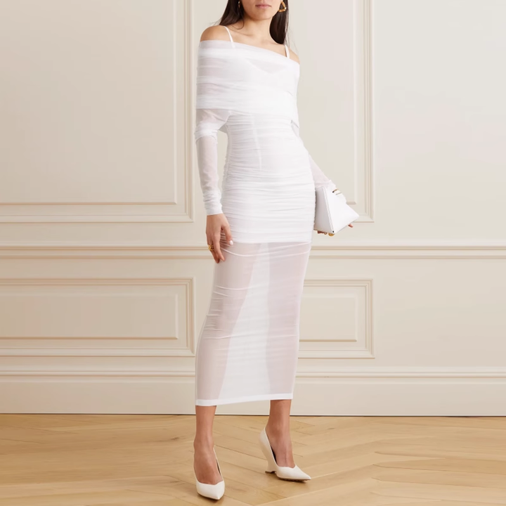 TUAHI Off-Shoulder Evening Dress Gown
