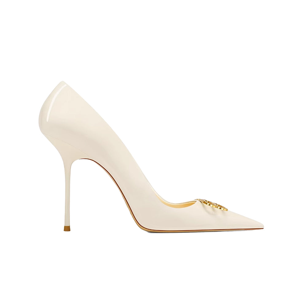 VAHAJ Metal Embellished Mid Heel Pumps - 8cm