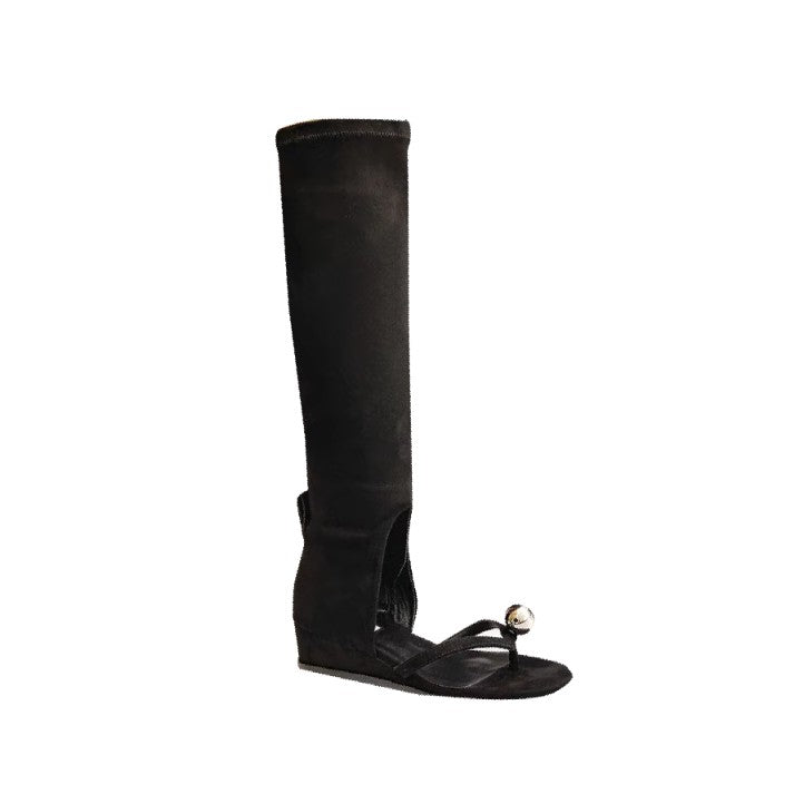 VAIRU Ball Embellished Knee High Boots