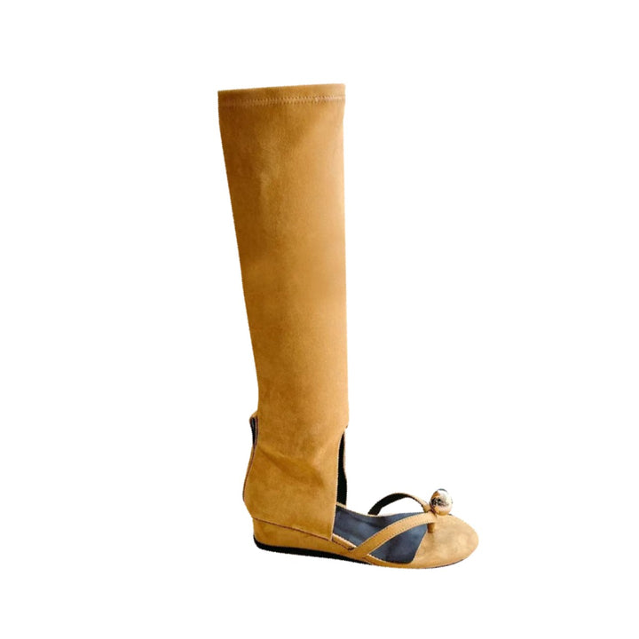VAIRU Ball Embellished Knee High Boots