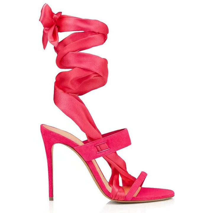 VALAK Lace Up High Heel Sandals