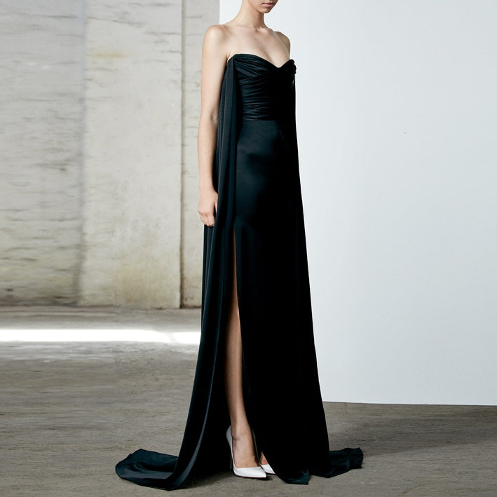 VALBE Slip Maxi Tube Evening Dress Gown