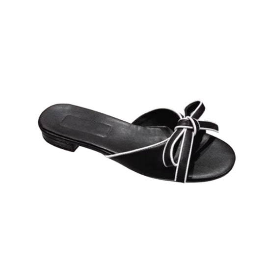 VASEL Bow Flat Slippers Slides