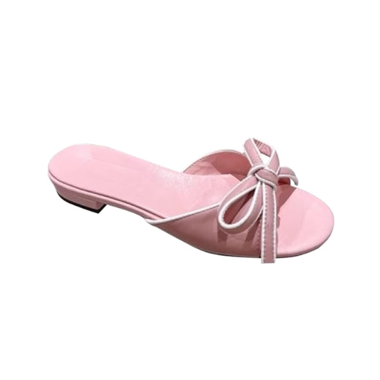 VASEL Bow Flat Slippers Slides