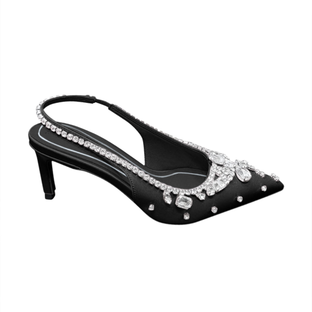 VEDFA Diamante High Heel Sandals - 6.5cm