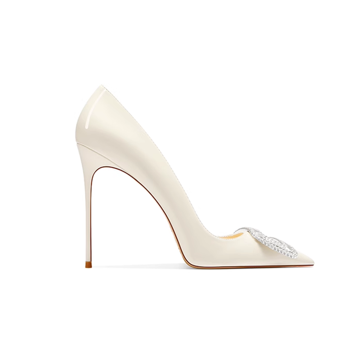 VEINA Diamante Buckled High Heel Pumps - 10cm