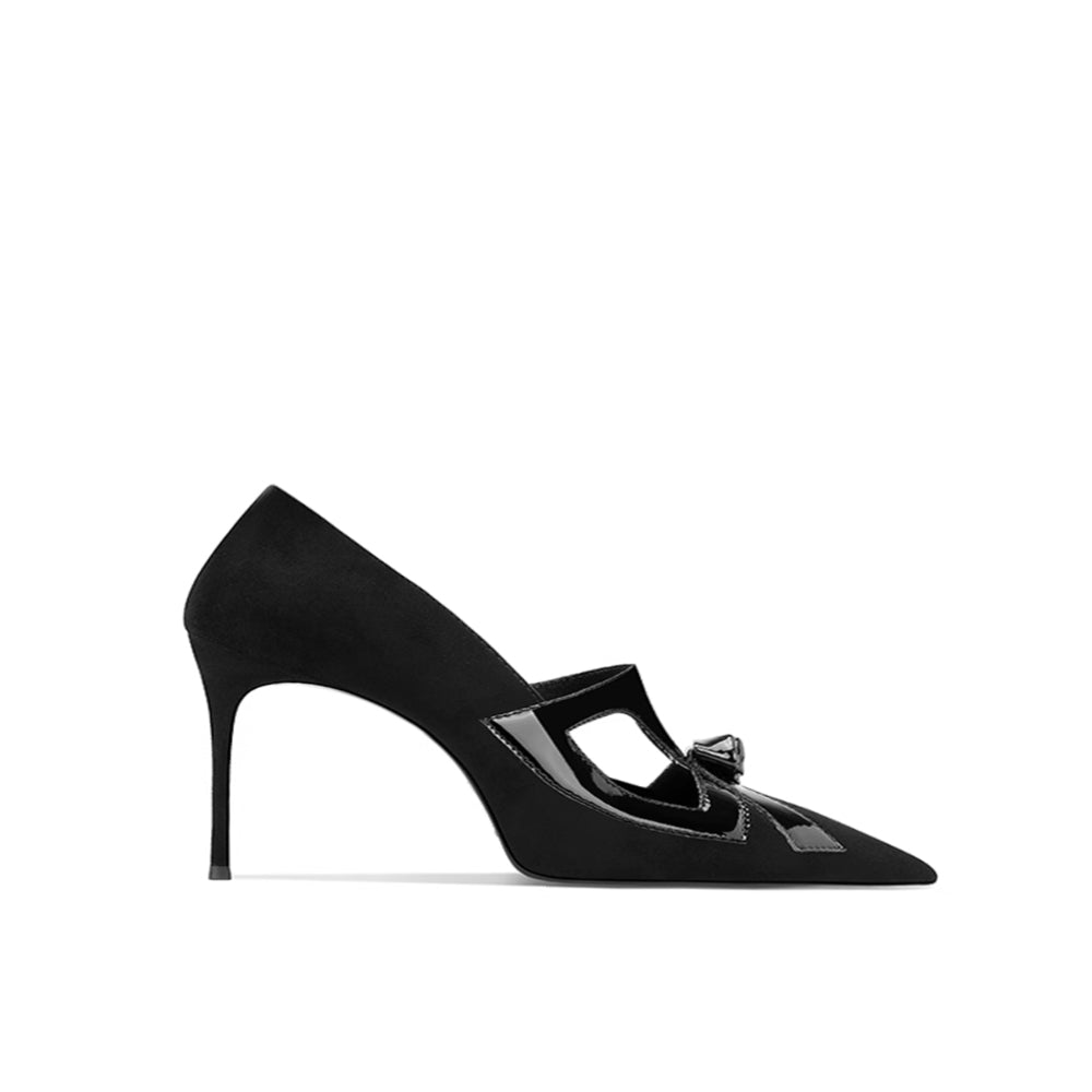 VEINO Cut Out Mid Heel Pumps - 6cm