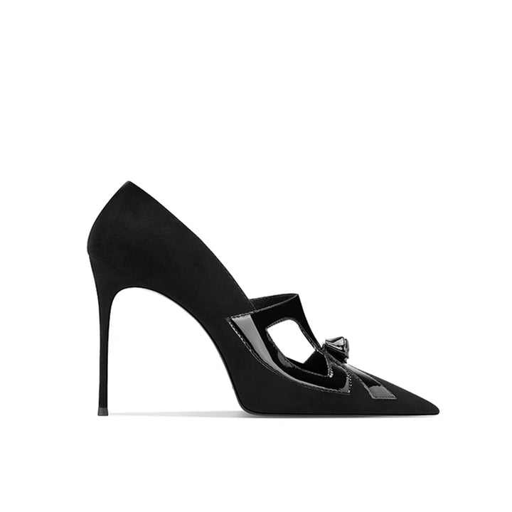 VEINO Cut Out Mid Heel Pumps - 8cm