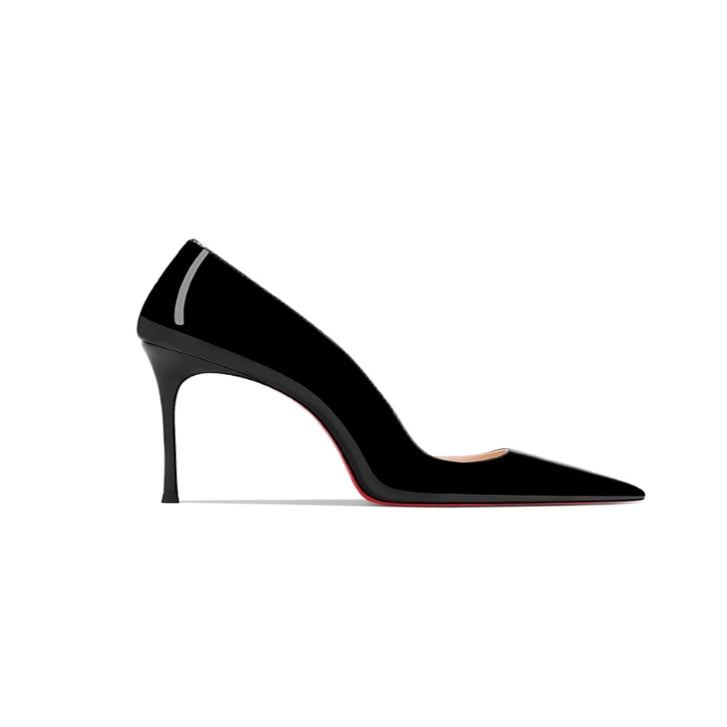 VEKUA Patent Leather Mid Heel Pumps - 6cm