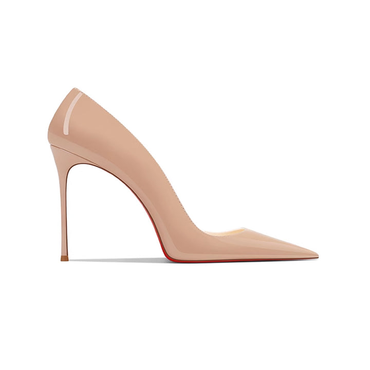 VEKUA Patent Leather Mid Heel Pumps - 8cm