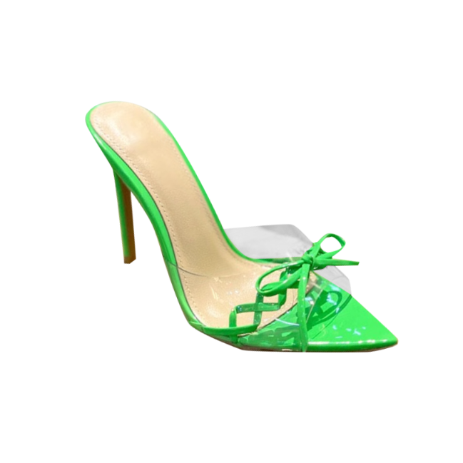 VERUB Bow PVC Mules Sandals