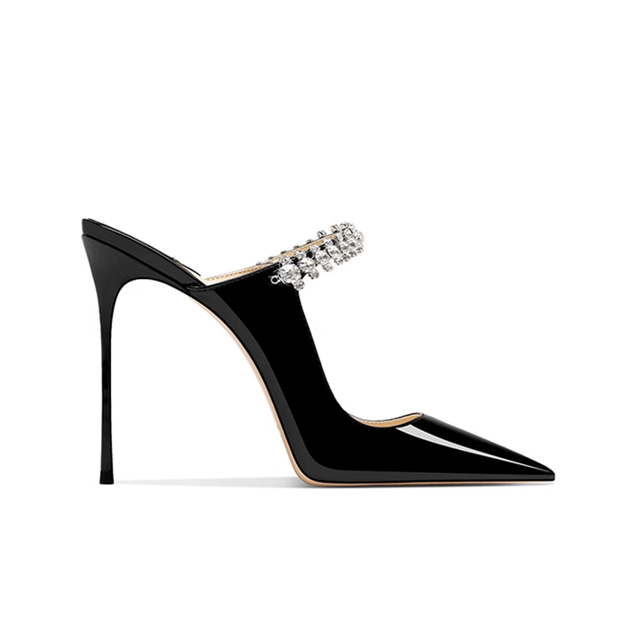 VERUI Diamante High Heel Mules Sandals - 10cm