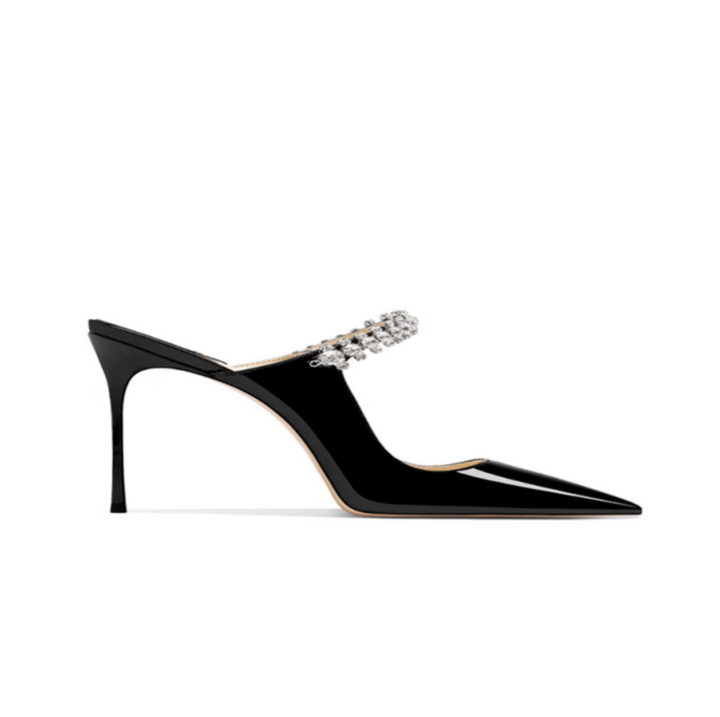 VERUI Diamante Mid Heel Mules Sandals - 6cm
