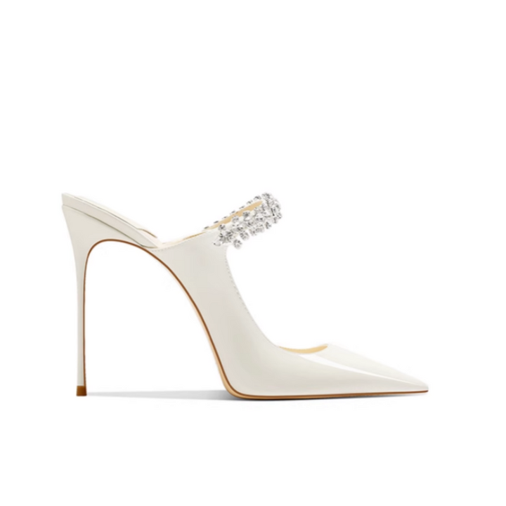 VERUI Diamante High Heel Mules Sandals - 10cm
