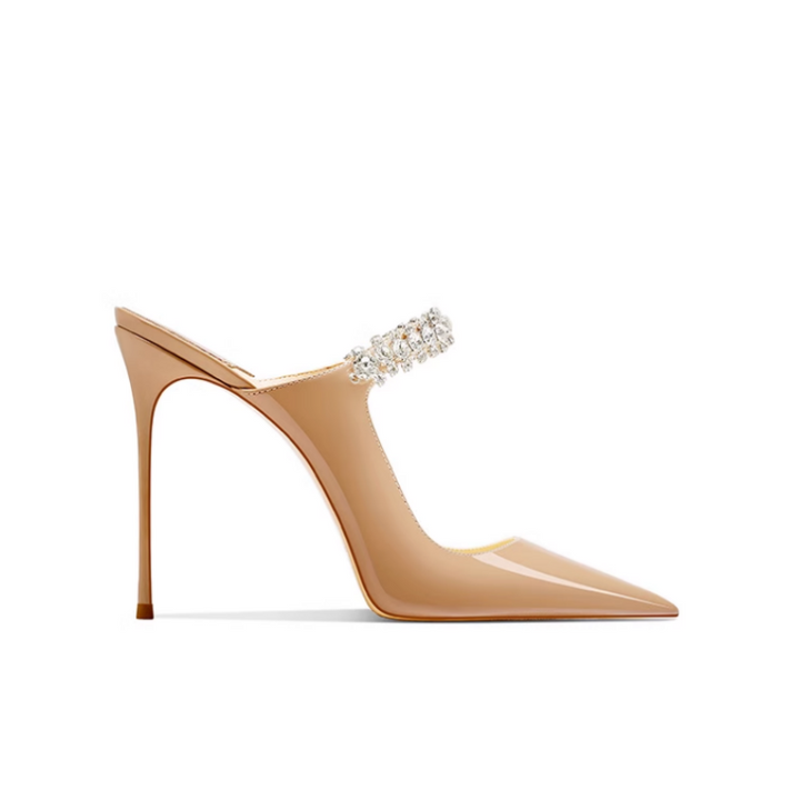 VERUI Diamante High Heel Mules Sandals - 10cm
