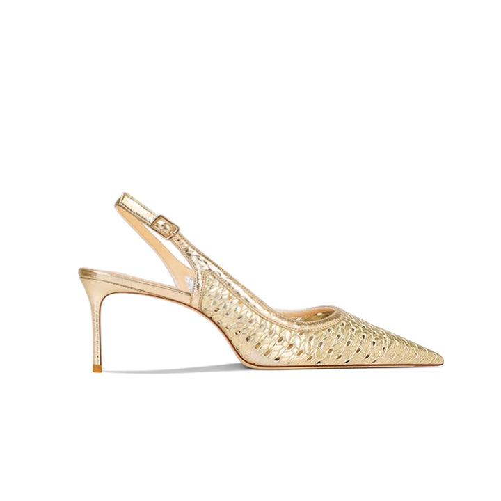 VLERA Cut Out Mid Heel Sandals - 6cm