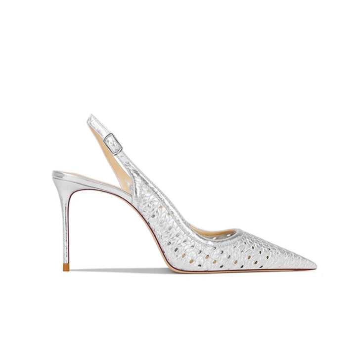 VLERA Cut Out Mid Heel Sandals - 8cm