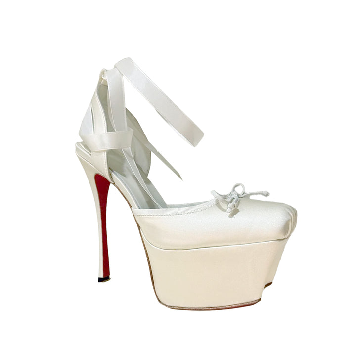 VOLNA Lace Up High Heel Platform Sandals