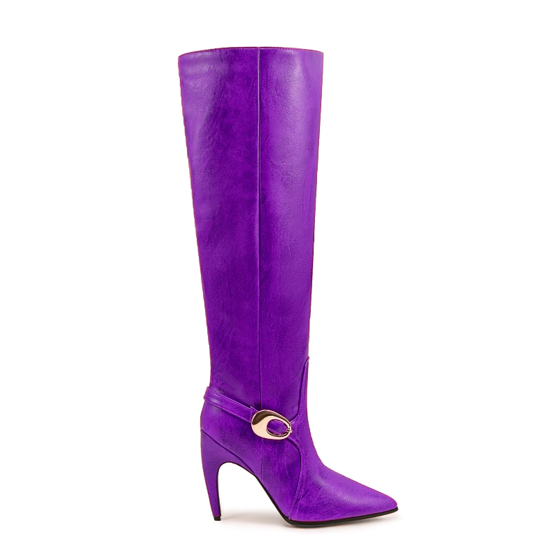 Purple balenciaga boots shop