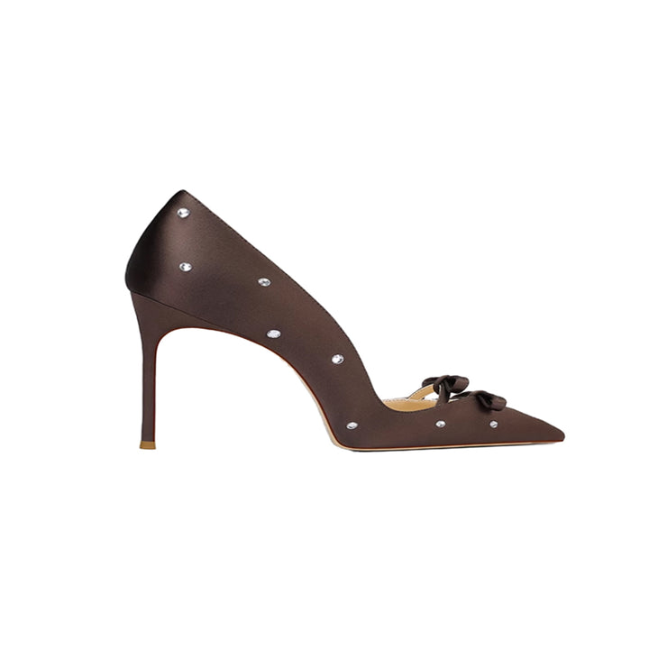 VONMI Diamante Mid Heel Pumps - 6cm