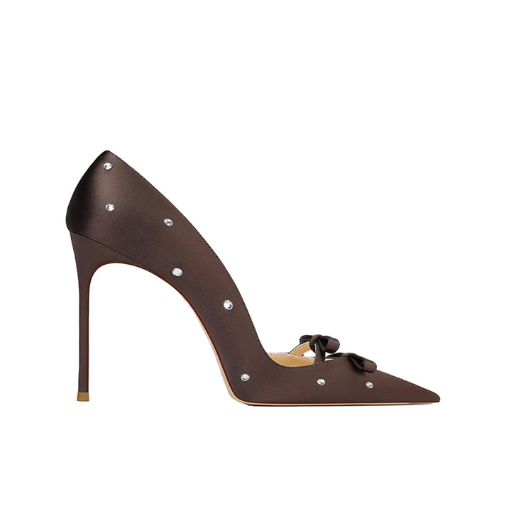 VONMI Diamante Mid Heel Pumps - 8cm