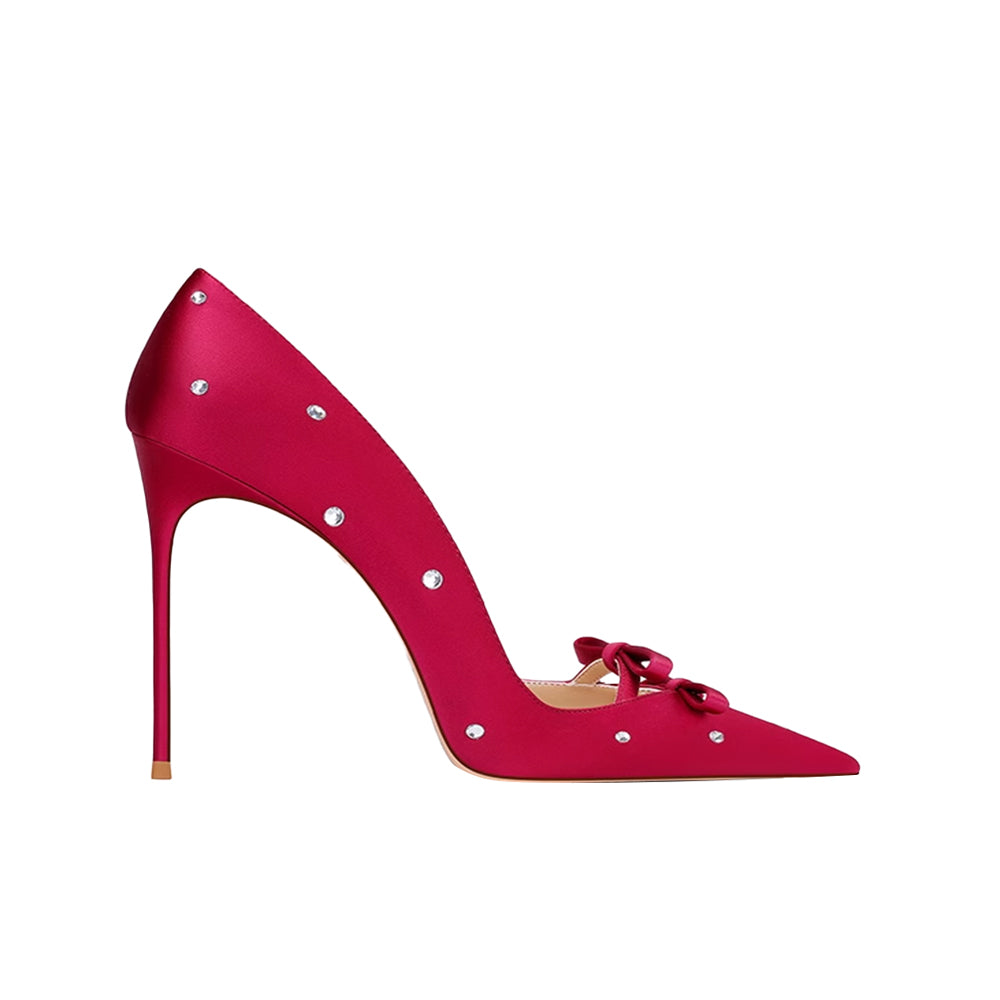 VONMI Diamante Mid Heel Pumps - 8cm