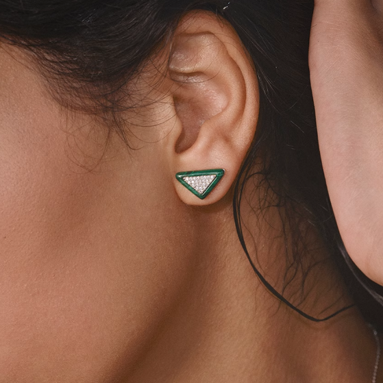 VORSA Diamante Triangle Earrings - Pair