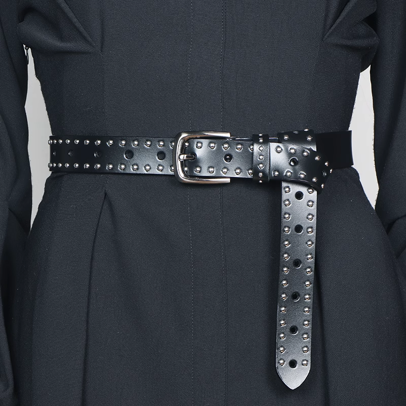 VOTSA Studded Girdle Belt