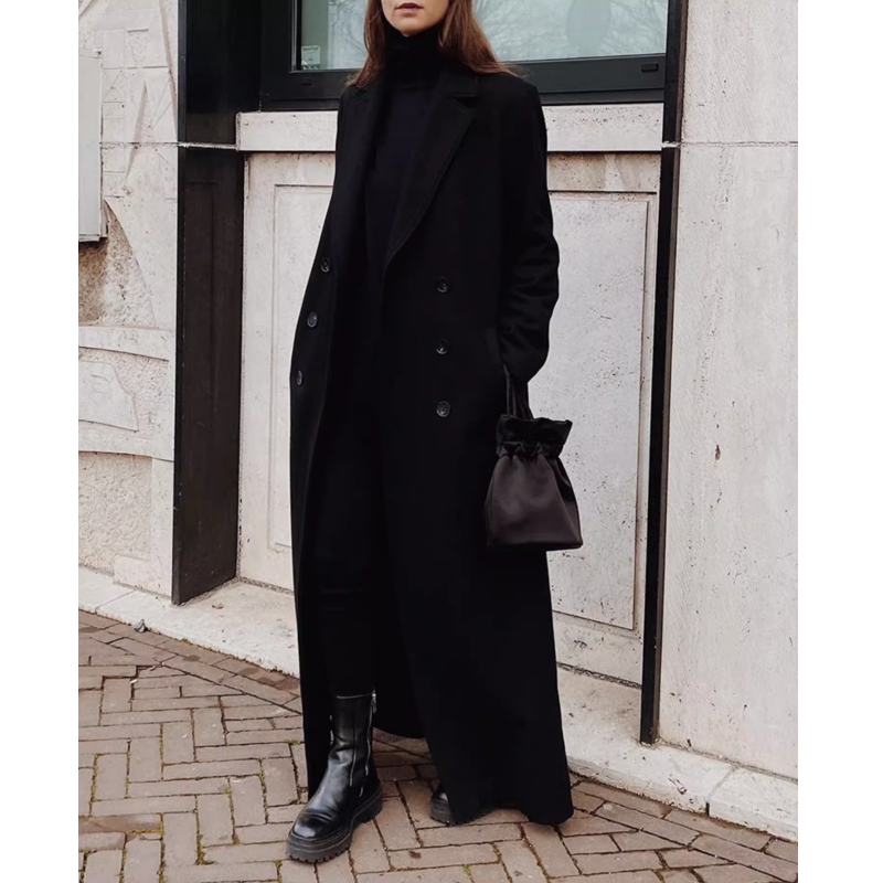 Basic black coat on sale