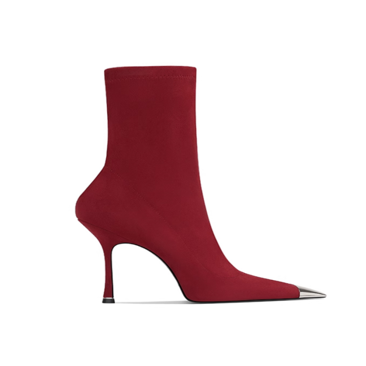 VUIKE Metal-Plated Ankle Boots - 6cm