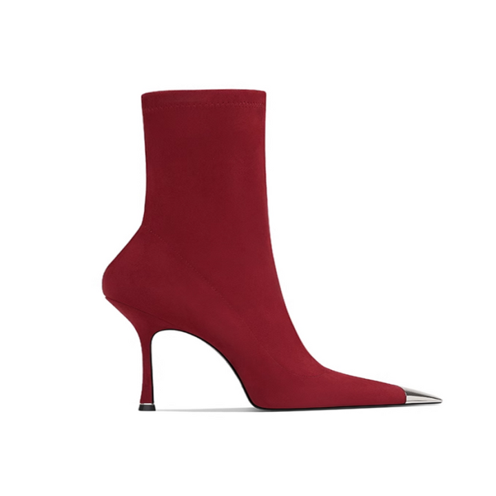 VUIKE Metal-Plated Ankle Boots - 6cm