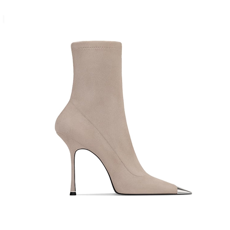 VUIKE Metal-Plated Ankle Boots - 8cm