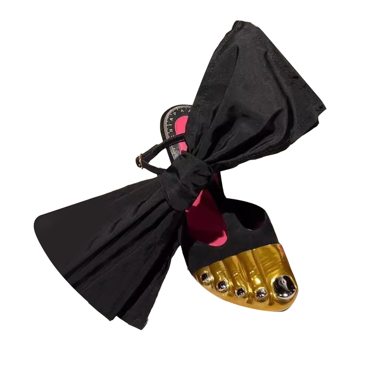 ZACRE Toe Detailed Bow Statement High Heel Sandals