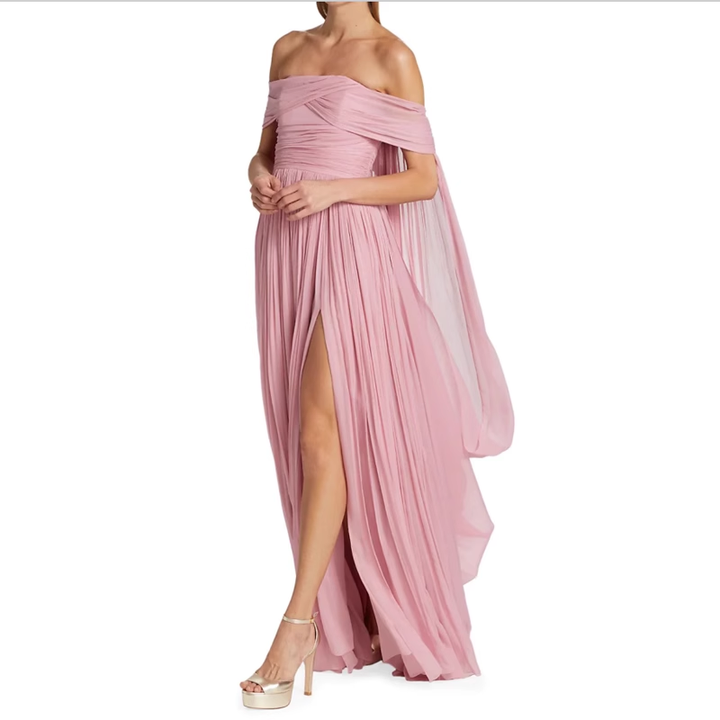 ZARIC Off-Shoulder Slip Evening Dress Gown