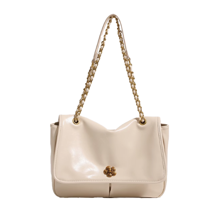 ZELDA Metal Lock Cross Body Bag - Large