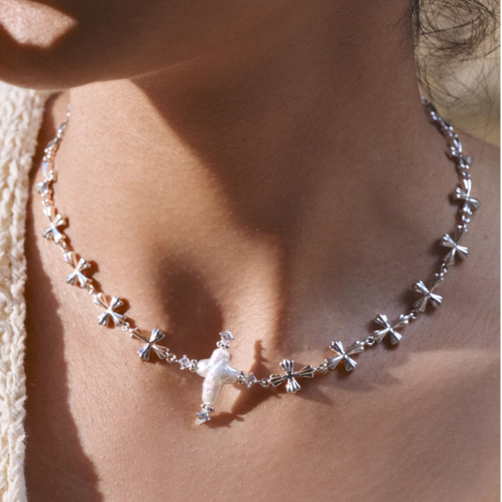 ZENCO Pearl Cross Necklace