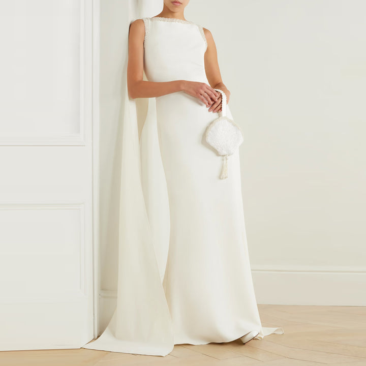 ZEOVI Beaded Maxi Evening Dress Gown