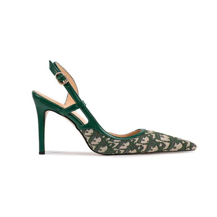 ZETVO Slingback Mid Heel Sandals - 8cm