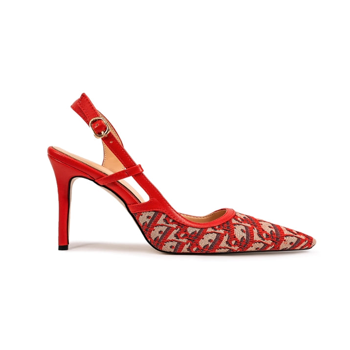 ZETVO Slingback Mid Heel Sandals - 8cm